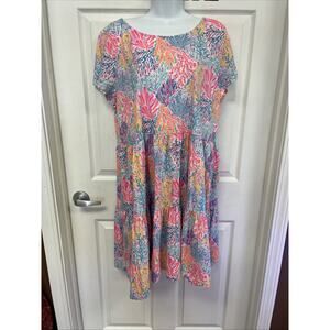 Lilly Pulitzer Geanna Short Sleeve Swing Dress Size XXLarge 010343 Pretty